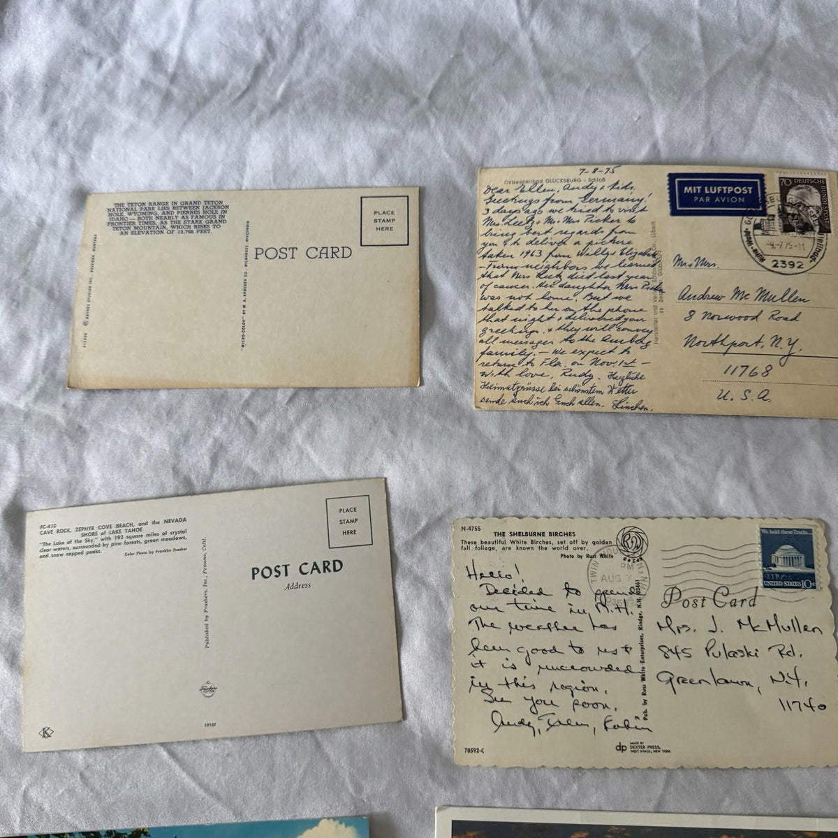 Vintage Postcards Collection - US Travel, Europe Castles, Lakes & Nature