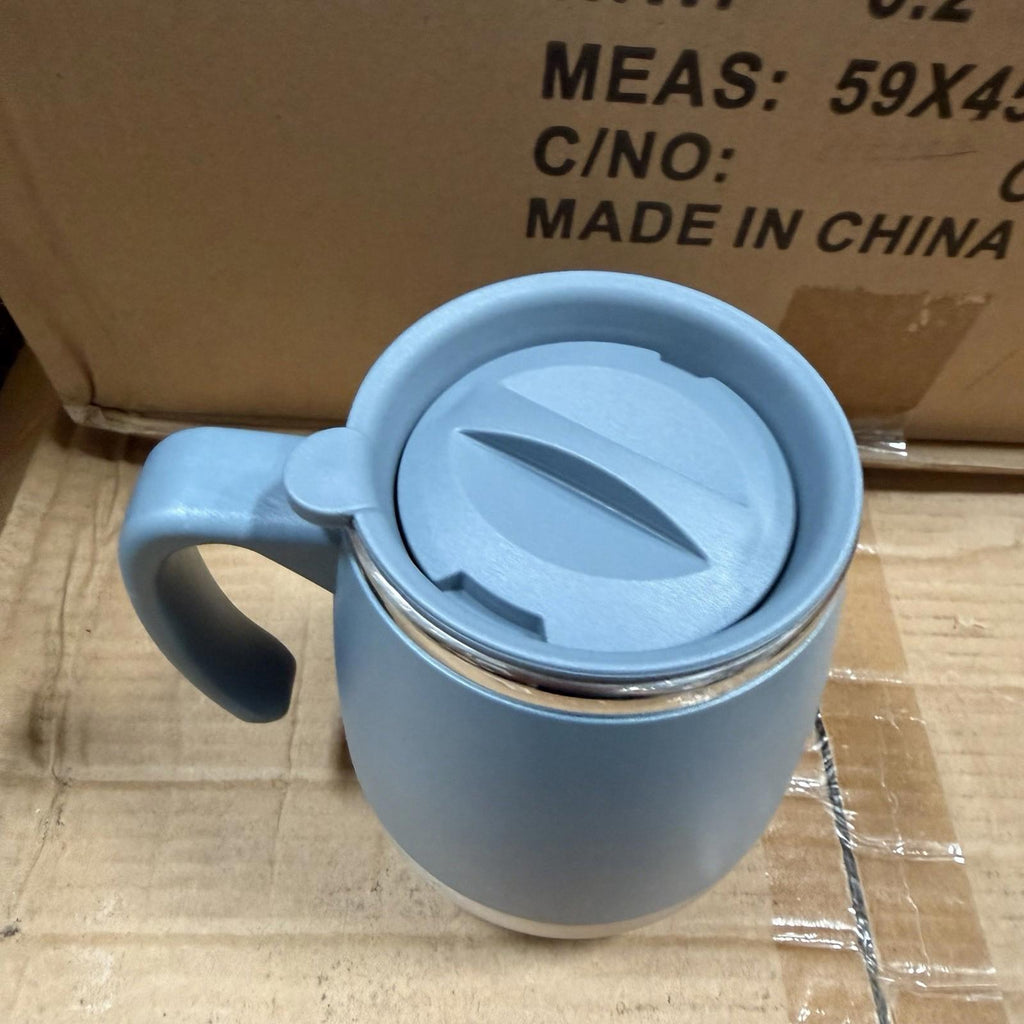 Blue Stainless Steel Coffee Cup with Lid - Insulated Travel Mug 12oz