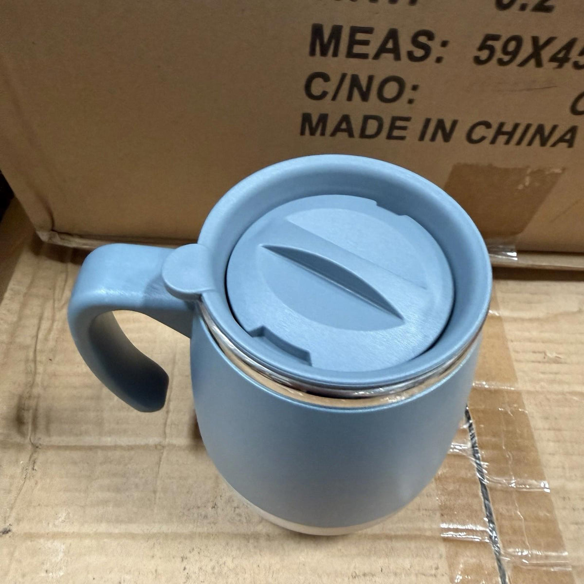 Blue Stainless Steel Coffee Cup with Lid - Insulated Travel Mug 12oz