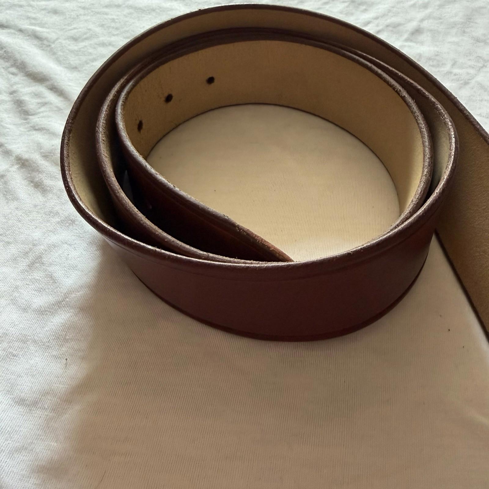 Vintage Cabela’s Brown Leather Belt Size 50 XXL 97-50 Stamp