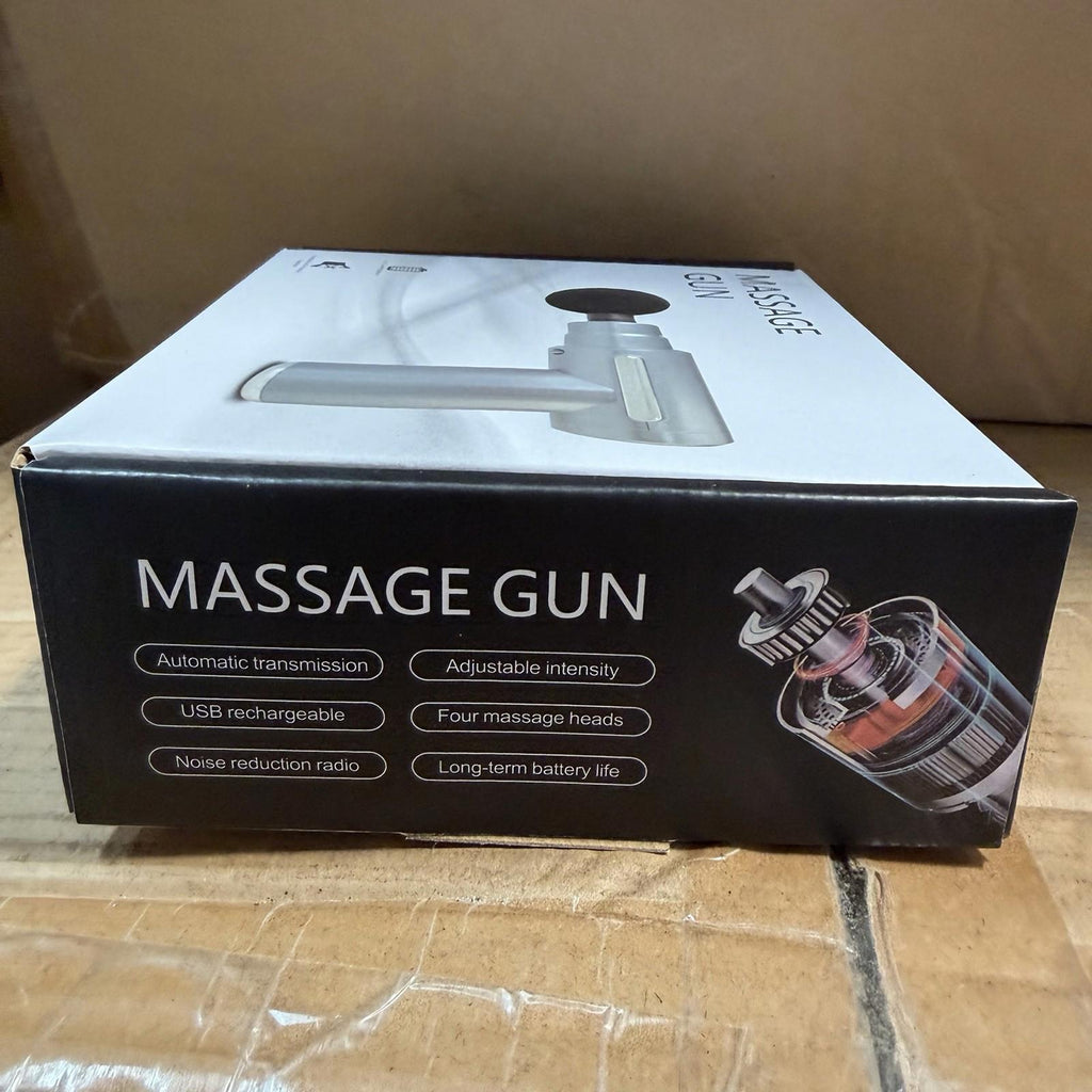Massage Gun Deep Tissue Percussion Massager w/ 4 Heads USB New