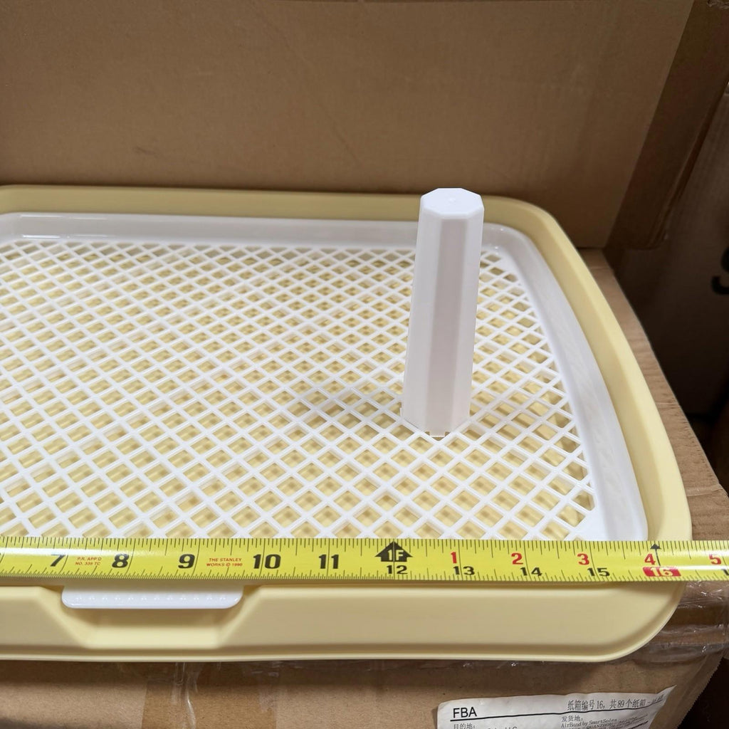 Dog Potty Training Tray Pee Pad Holder Plastic Toilet with Removable Net 16”
