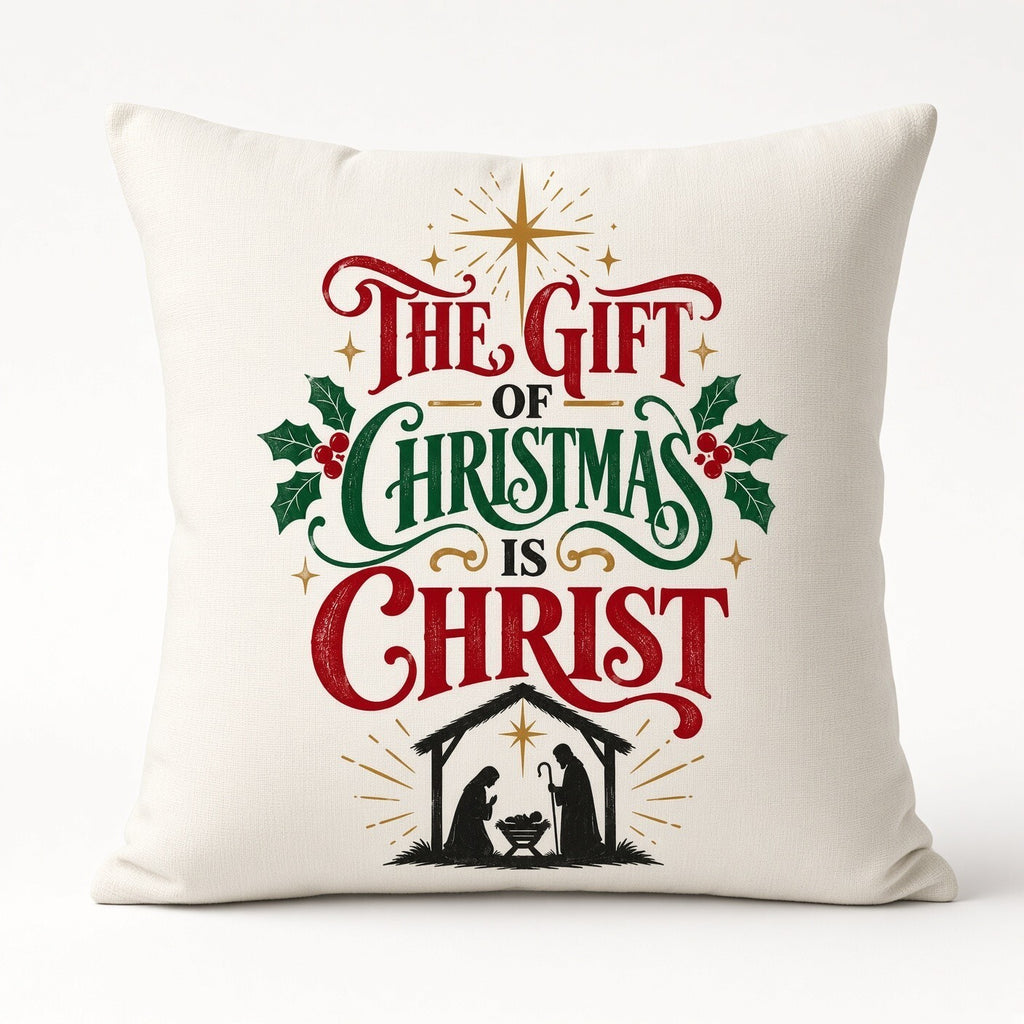 4pcs 10in Gift of Christmas Is Christ Nativity DTF Transfer Ready to Press