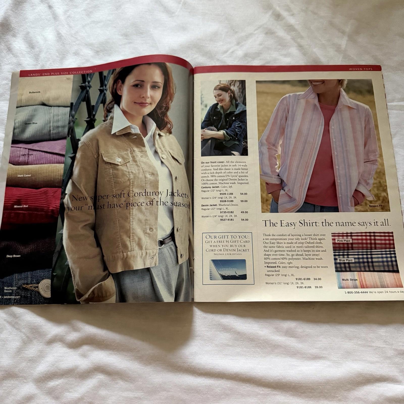Lands’ End Fall Preview 2004 Catalogs – Women’s Cashmere & Plus Size Editions