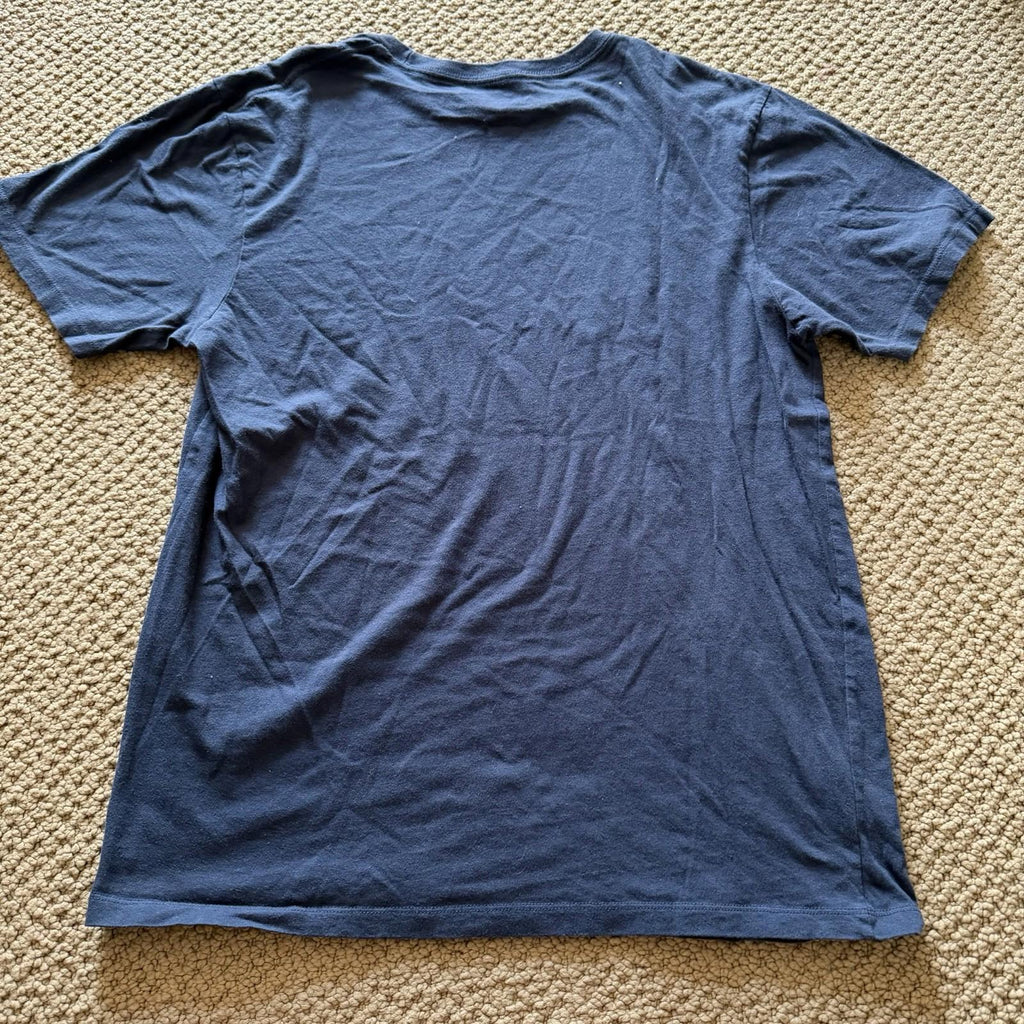 Vans Off The Wall Box Logo T-Shirt Navy Blue Medium Skate Graphic