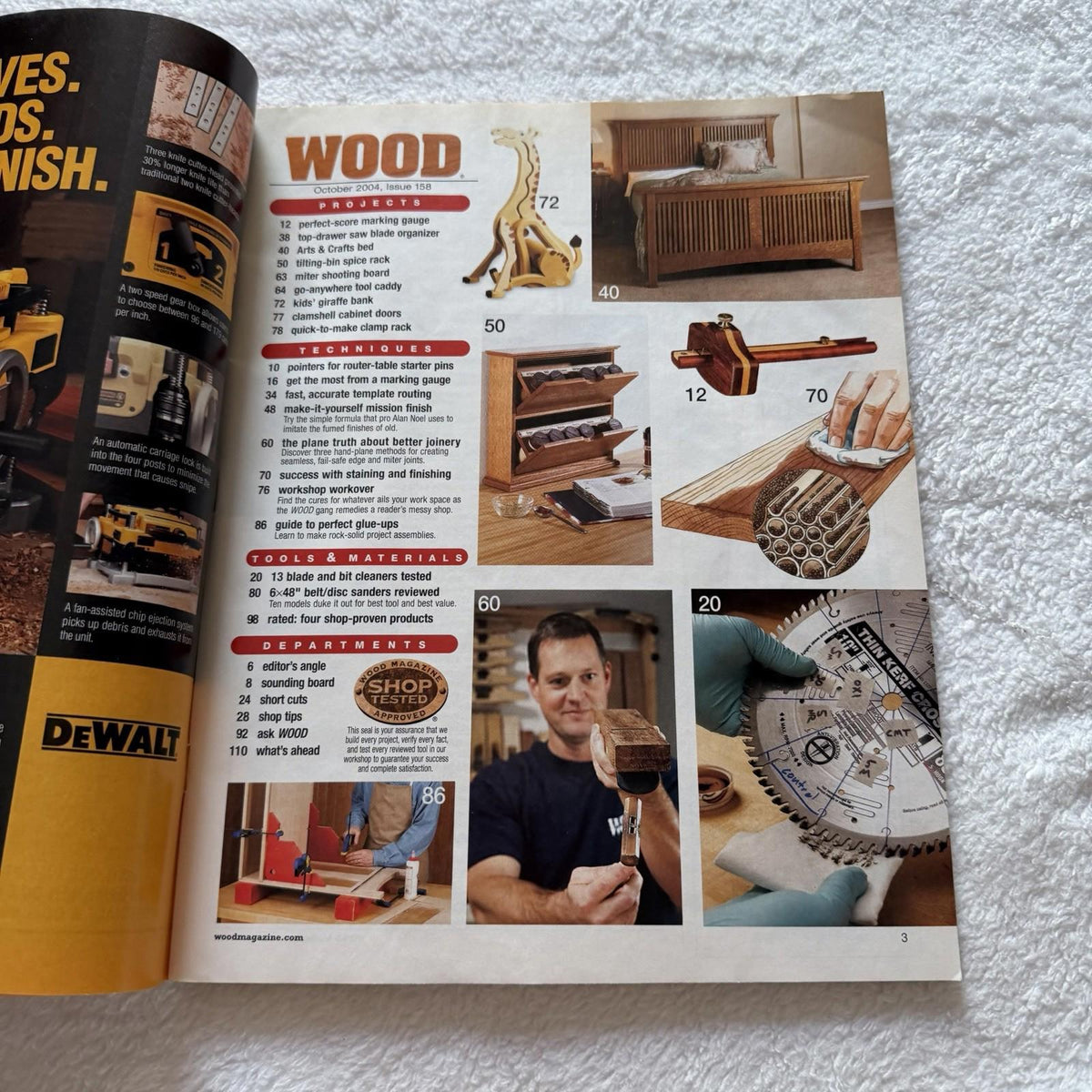Vintage WOOD Magazine Issue 158 October 2004 - Arts & Crafts Bed Plans