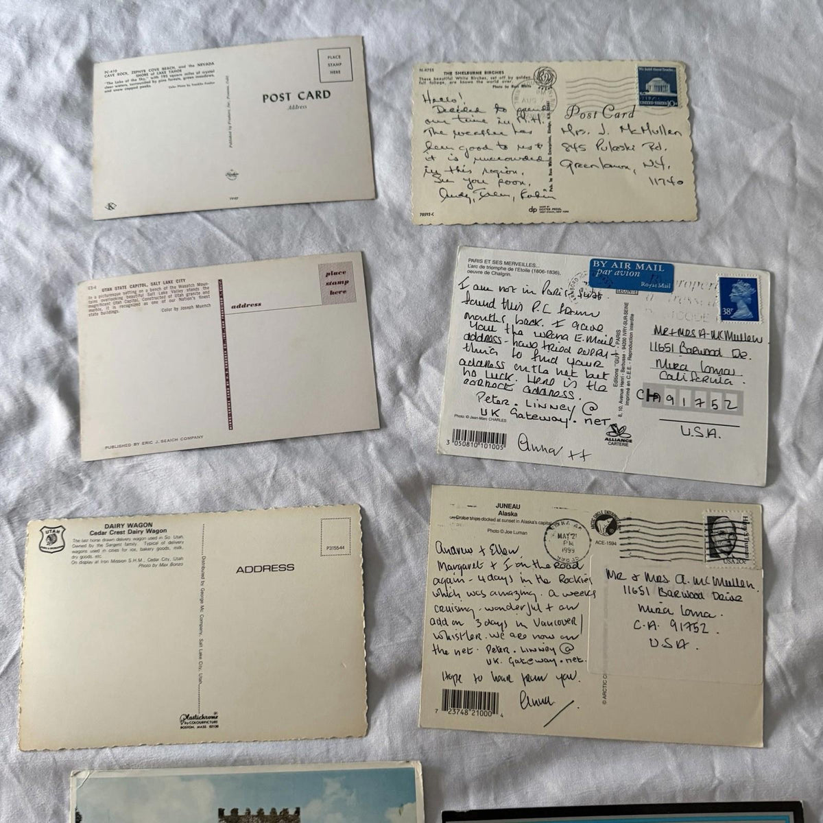 Vintage Postcards Collection - US Travel, Europe Castles, Lakes & Nature