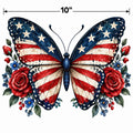 4pcs 10" American Flag Butterfly DTF PNG Floral Iron On Transfer