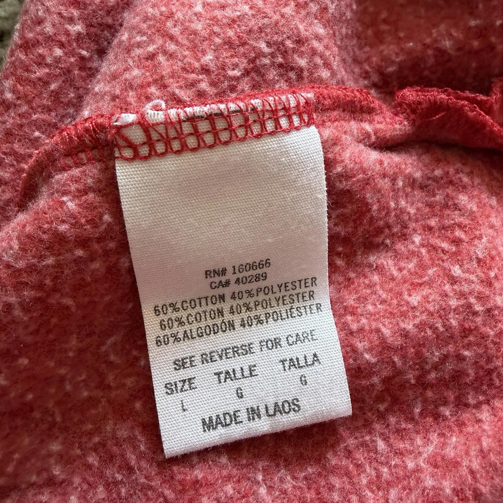 MLB Angels Campus Lifestyle Oversized Red Pullover Sweatshirt Size L