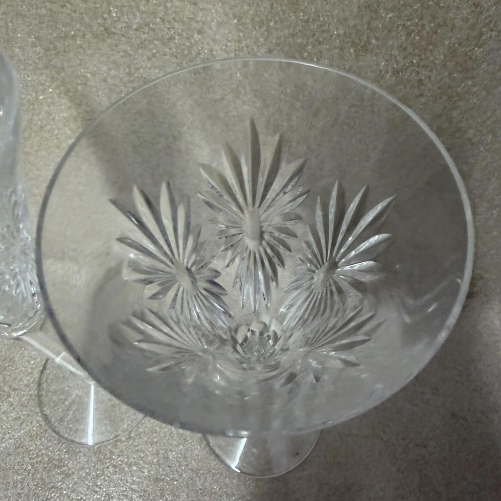 Pair of Waterford Crystal Millennium Collection “Health” Champagne Flutes 9 1/4”