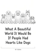 4pcs 10" Hearts Like Dogs DTF PNG Quote Transfer Iron On Shirt
