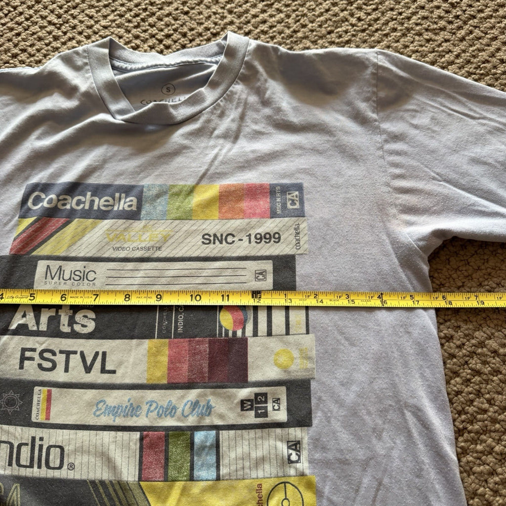 Vintage Coachella Festival Gray T-Shirt Size S Vintage Wristband Graphic Merch