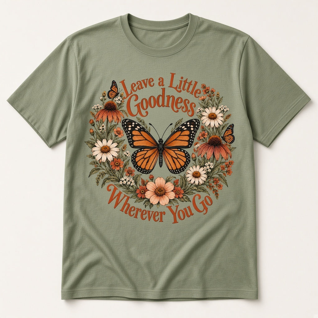 4 PCS DTF Transfer Leave a Little Goodness Monarch Butterfly 10in Iron On