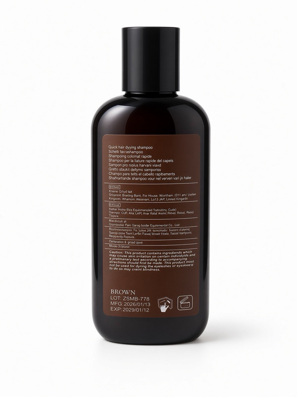 Sumvx 3in1 Brown Hair Dye Shampoo Moisturizing Smooth Long Lasting Color 100ml