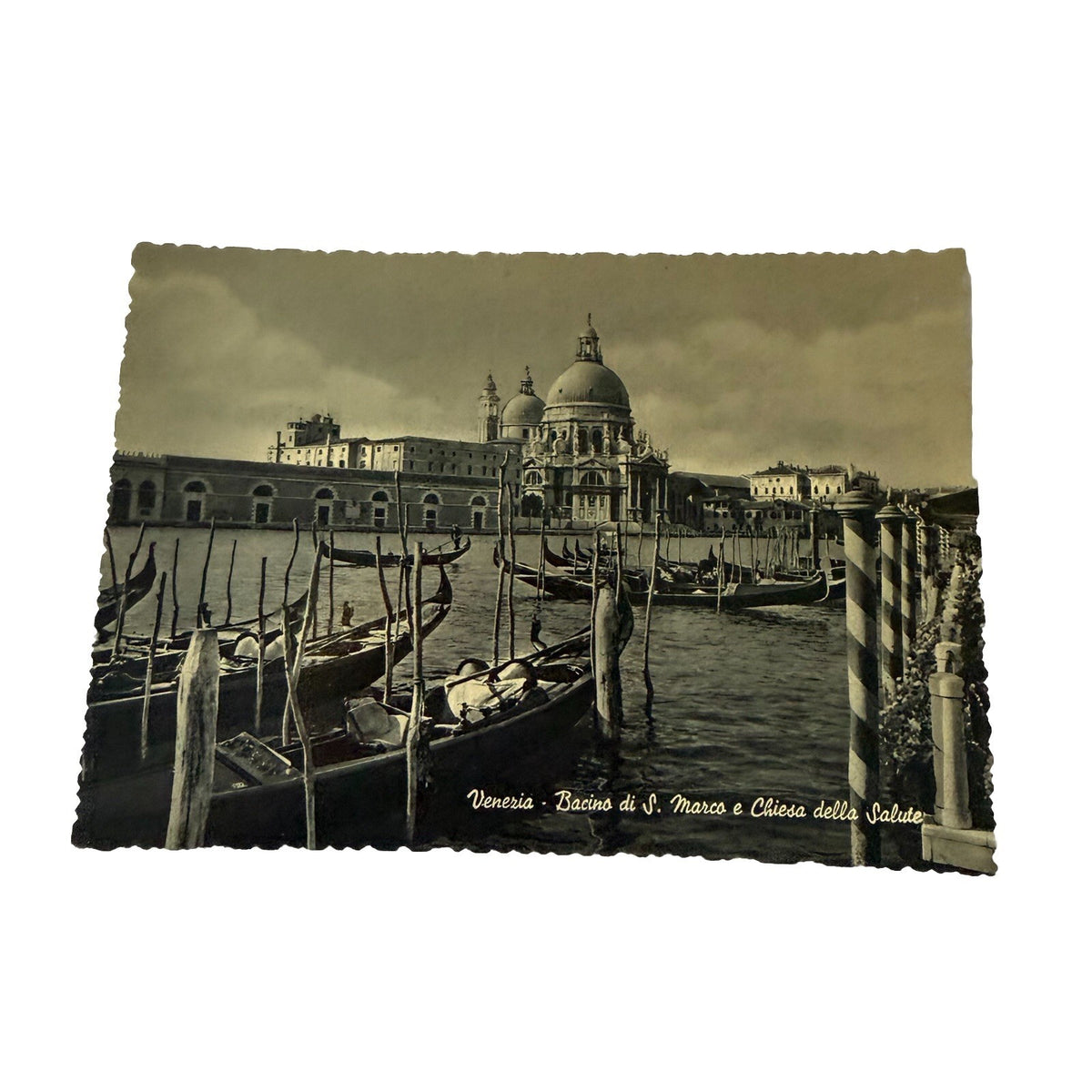 Vintage Postcard Venezia Canal Grande Chiesa Della Salute Minor Basilica Italy