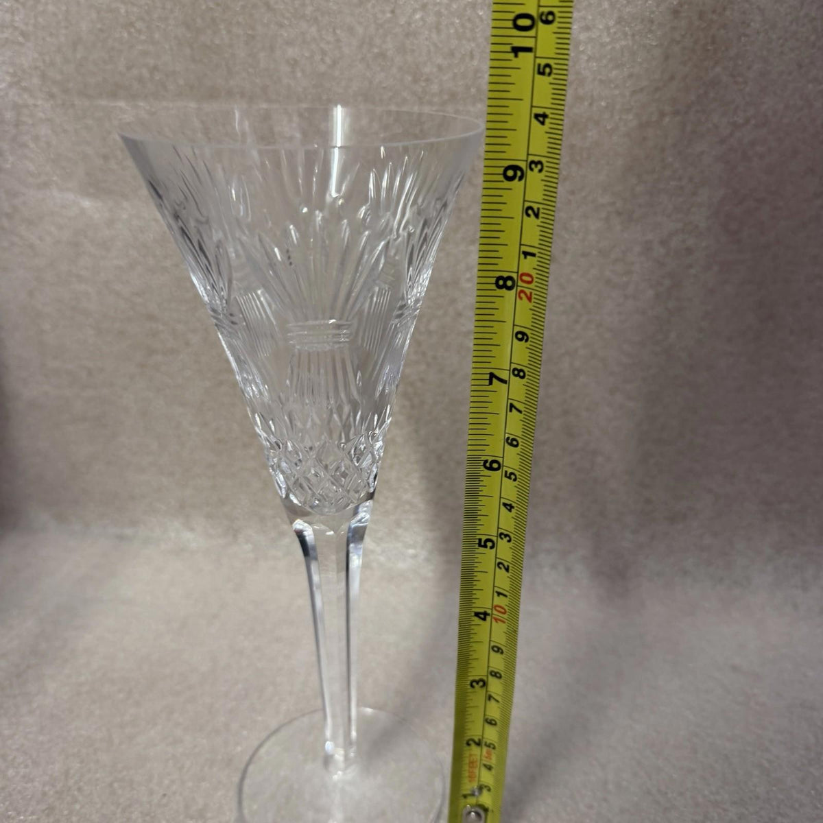 Pair of WATERFORD CRYSTAL Millennium Prosperity Wheat Champagne Toasting Flutes