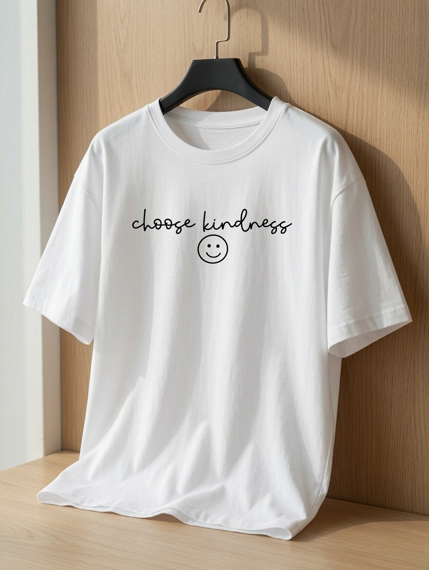 Choose Kindness Smiley Face Positive Vibes Inspirational Graphic Tee Unisex