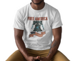 Free America Liberty Bell T-Shirt Patriotic Graphic Tee 100% Cotton S-3XL A46