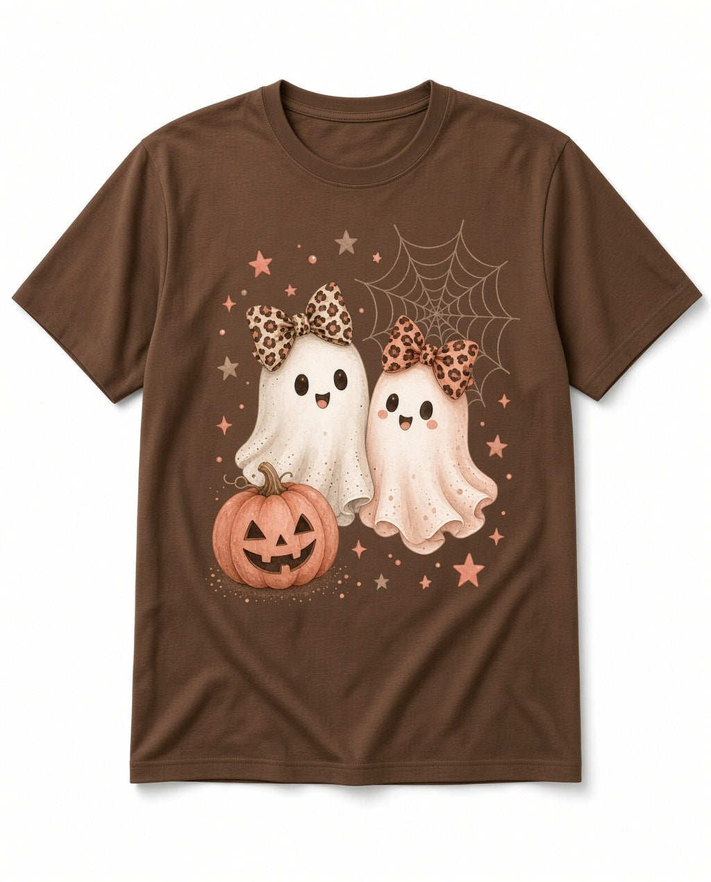 4pcs 10in Cute Ghosts Leopard Bow Pumpkin DTF Transfer