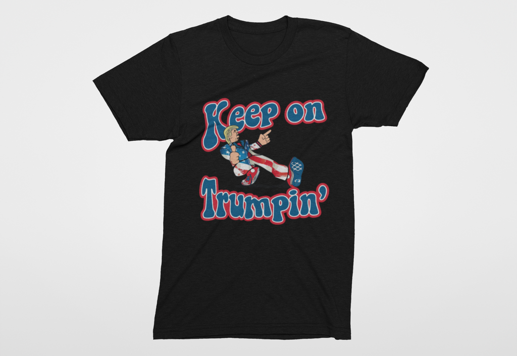 Keep on Trumpin' Trump T-Shirt – Funny MAGA Cartoon Graphic Tee for Men
