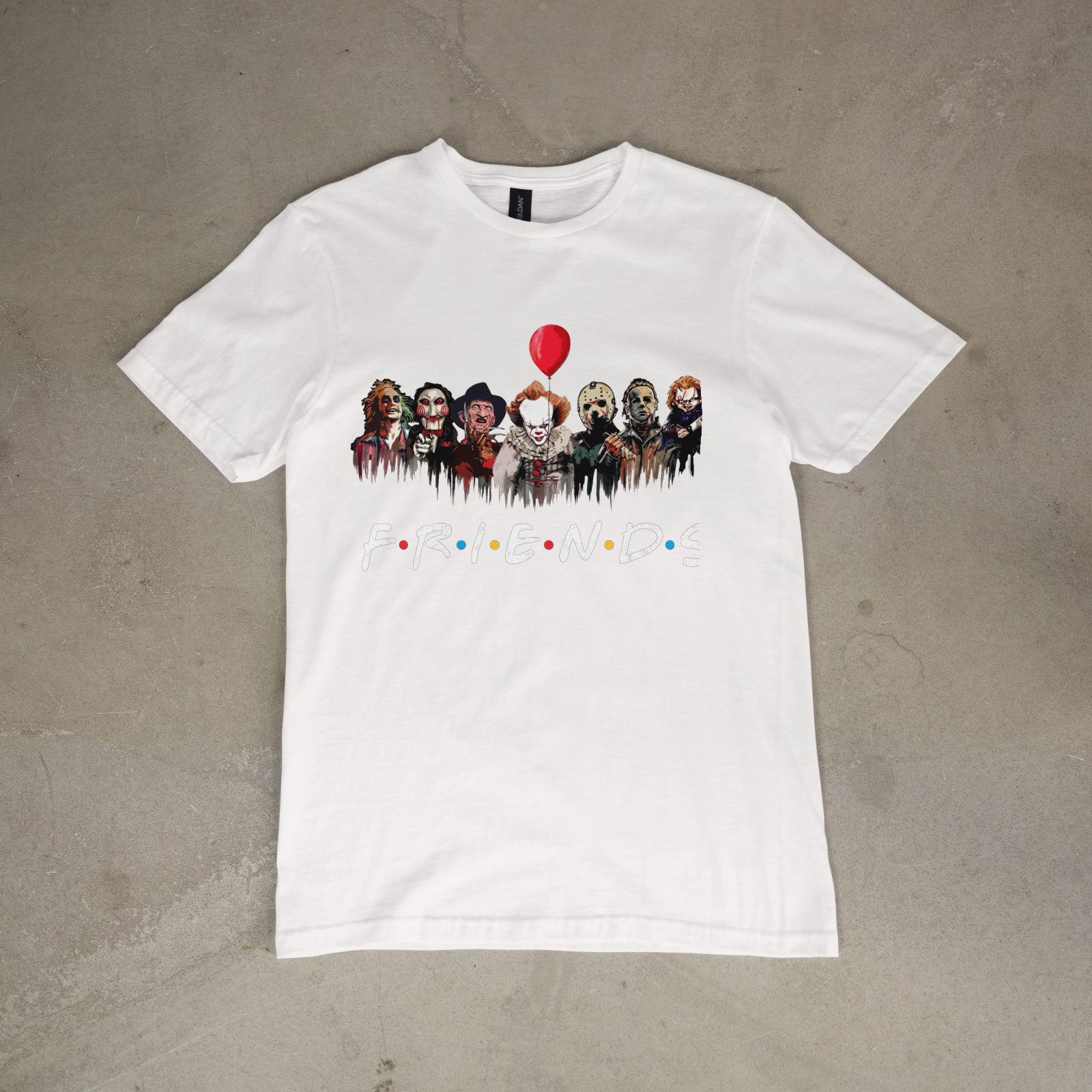 Friends Horror Parody Shirt Slasher Icons Funny Graphic T-Shirt