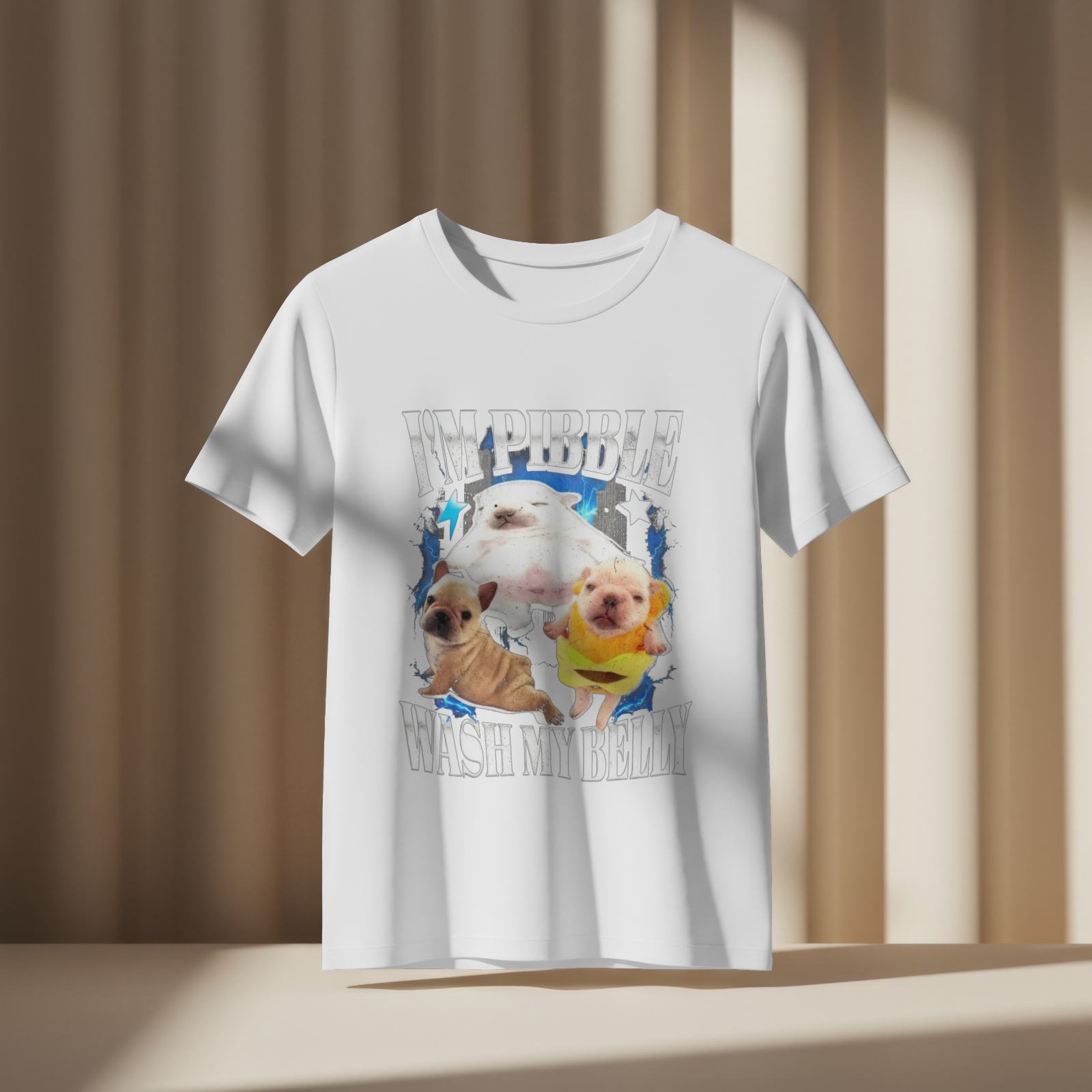 I’m Pibble Wash My Belly Funny Pitbull Dog Lover T-Shirt