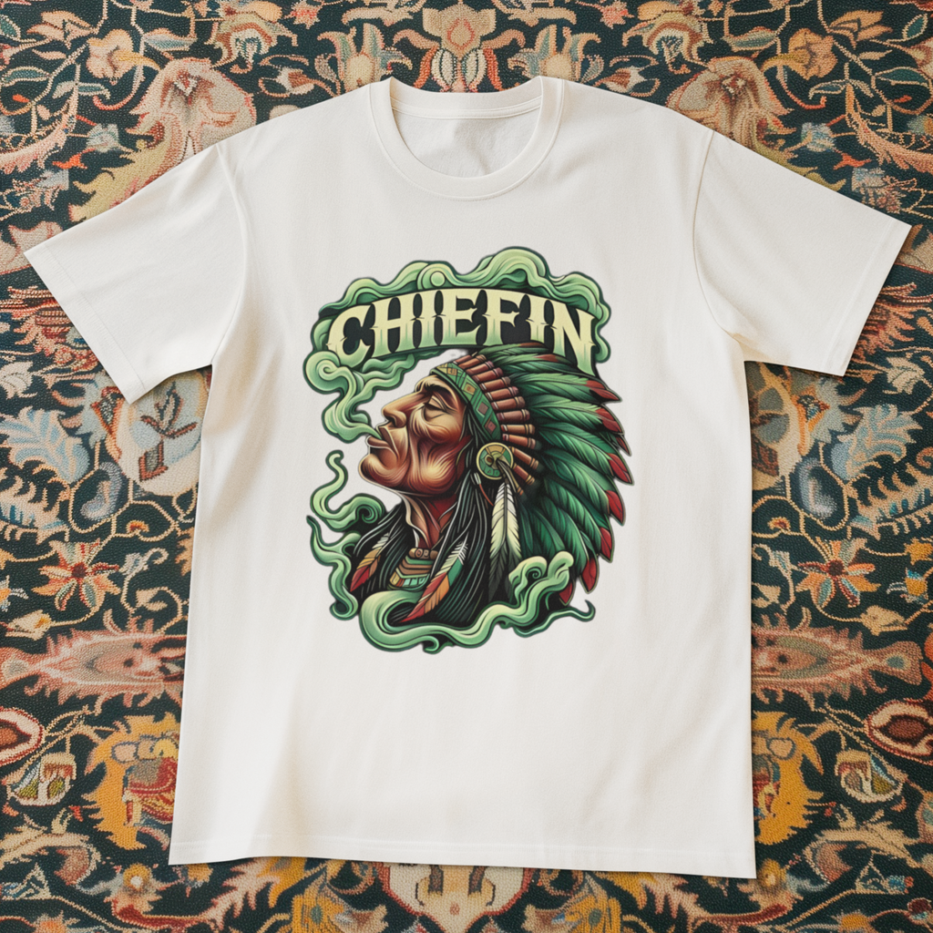 Indigenous Awareness Graphic T Shirt Native American Chief Art Unisex Black Tee