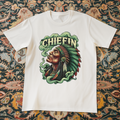 Indigenous Awareness Graphic T Shirt Native American Chief Art Unisex Black Tee