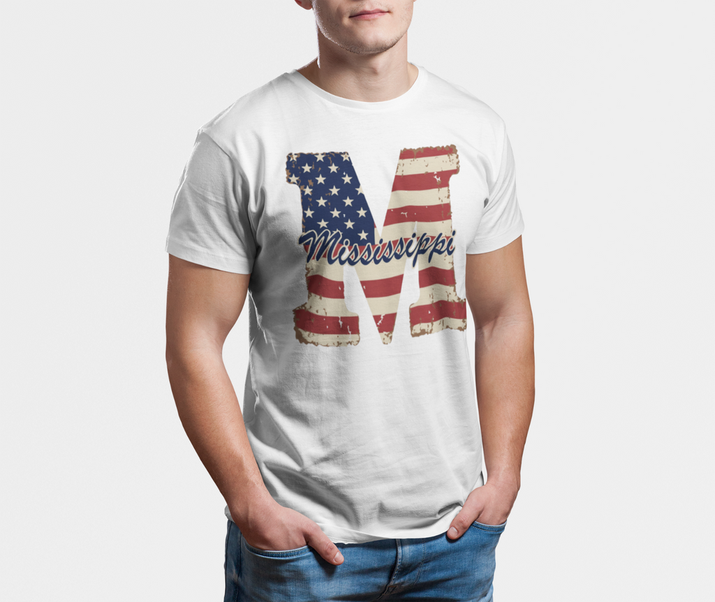 Mississippi American Flag T-Shirt – Retro State Pride Graphic Tee