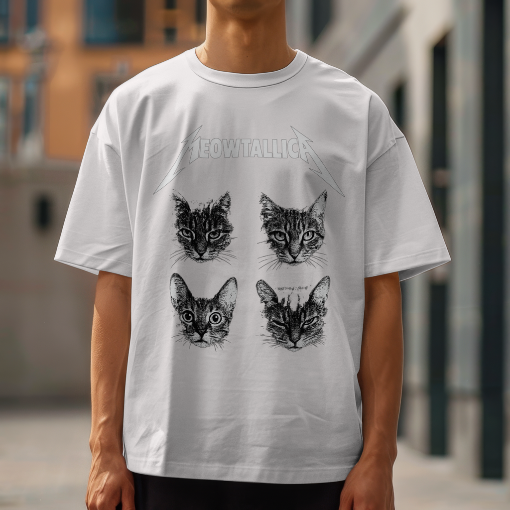 Meowtallica Cat Band Parody Shirt Funny Metal Kitty Rock Tee Gift for Cat Lovers
