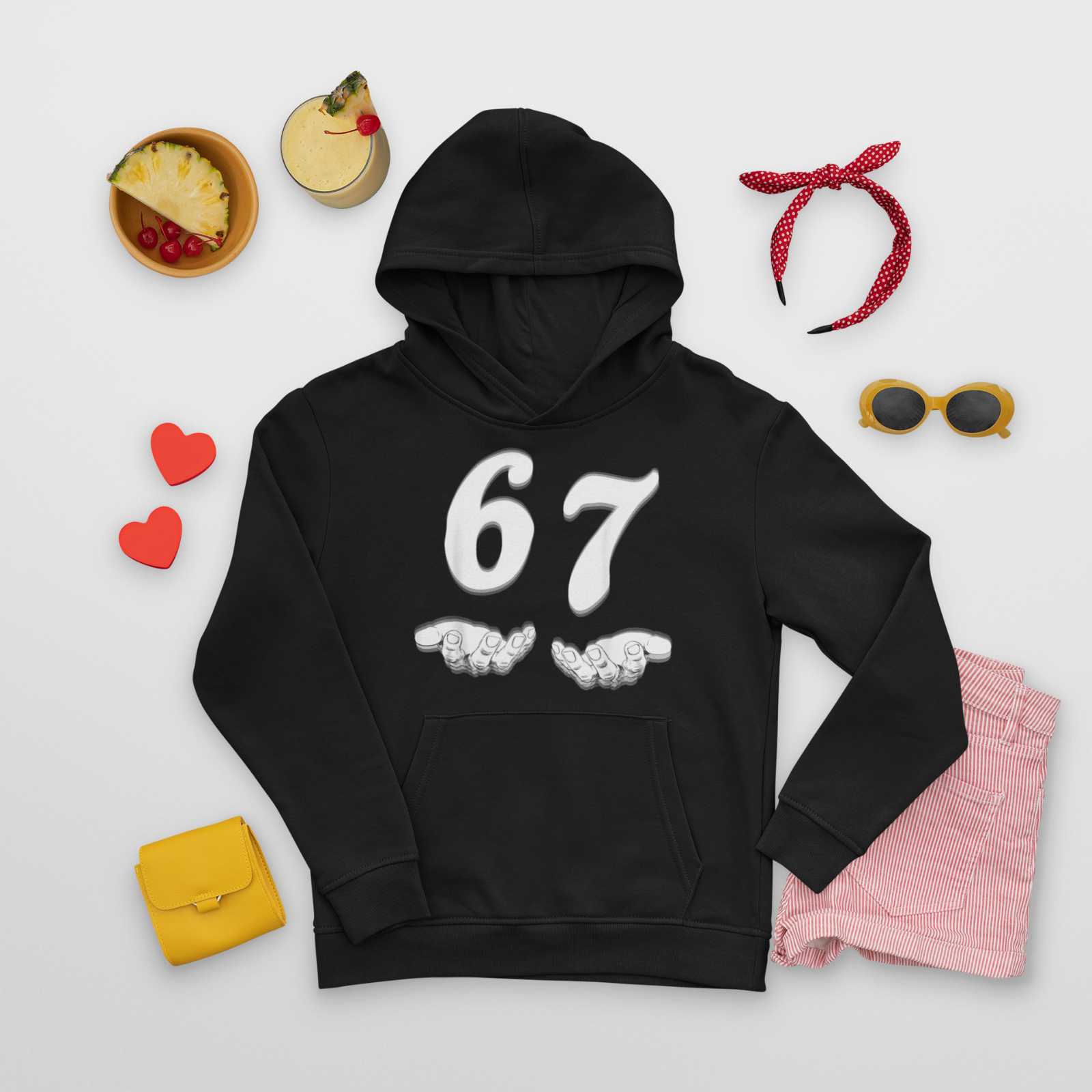 67 Angel Wings Meme Shirt Minimalist Funny Number Graphic T-Shirt