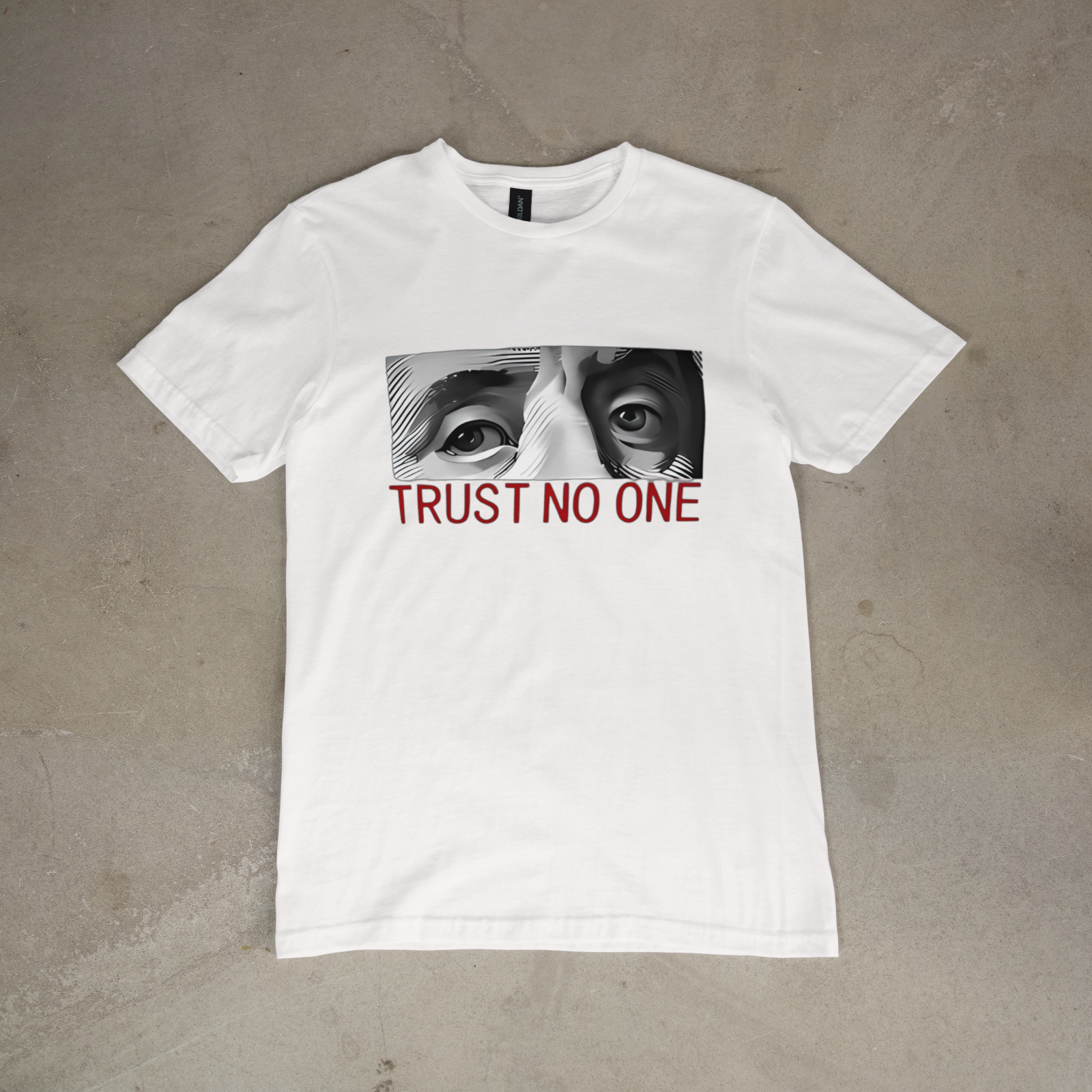 Trust No One Statement Shirt Abstract Eyes T-Shirt