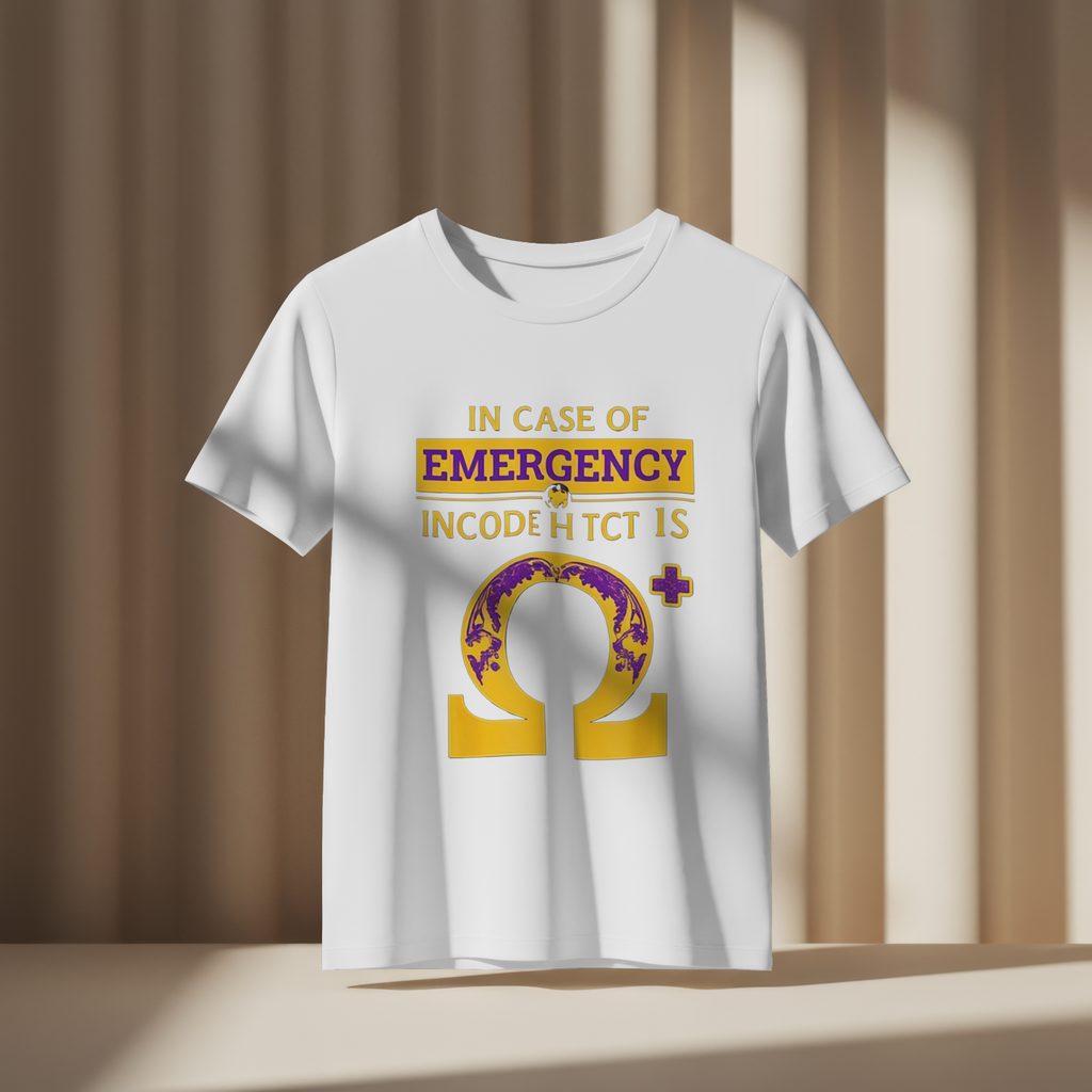 In Case of Emergency  Omega Funny Meme T-Shirt