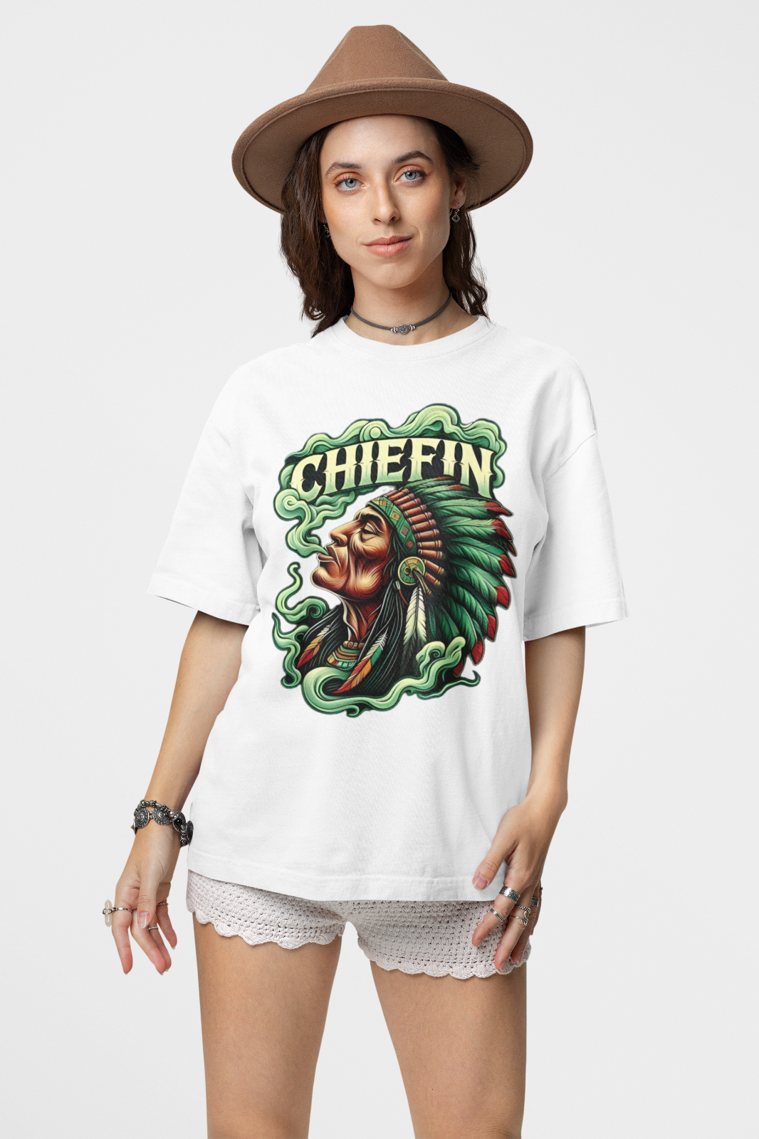 Indigenous Awareness Graphic T Shirt Native American Chief Art Unisex Black Tee