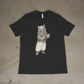 Vintage Ukulele Bear Tee Music Animal Sketch Shirt Cute Graphic Gift Unisex
