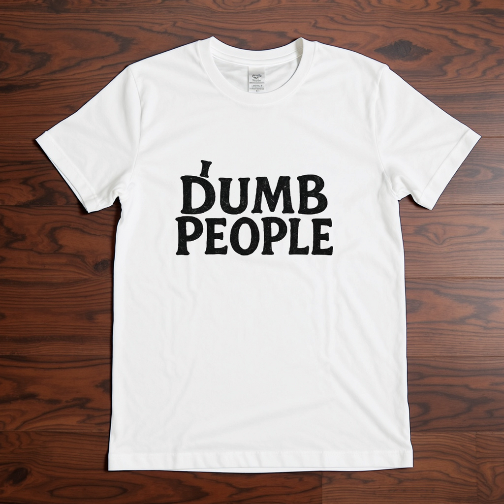 Dumb People T-Shirt | Funny Sarcastic Graphic Tee | Bold Statement Humor Shirt