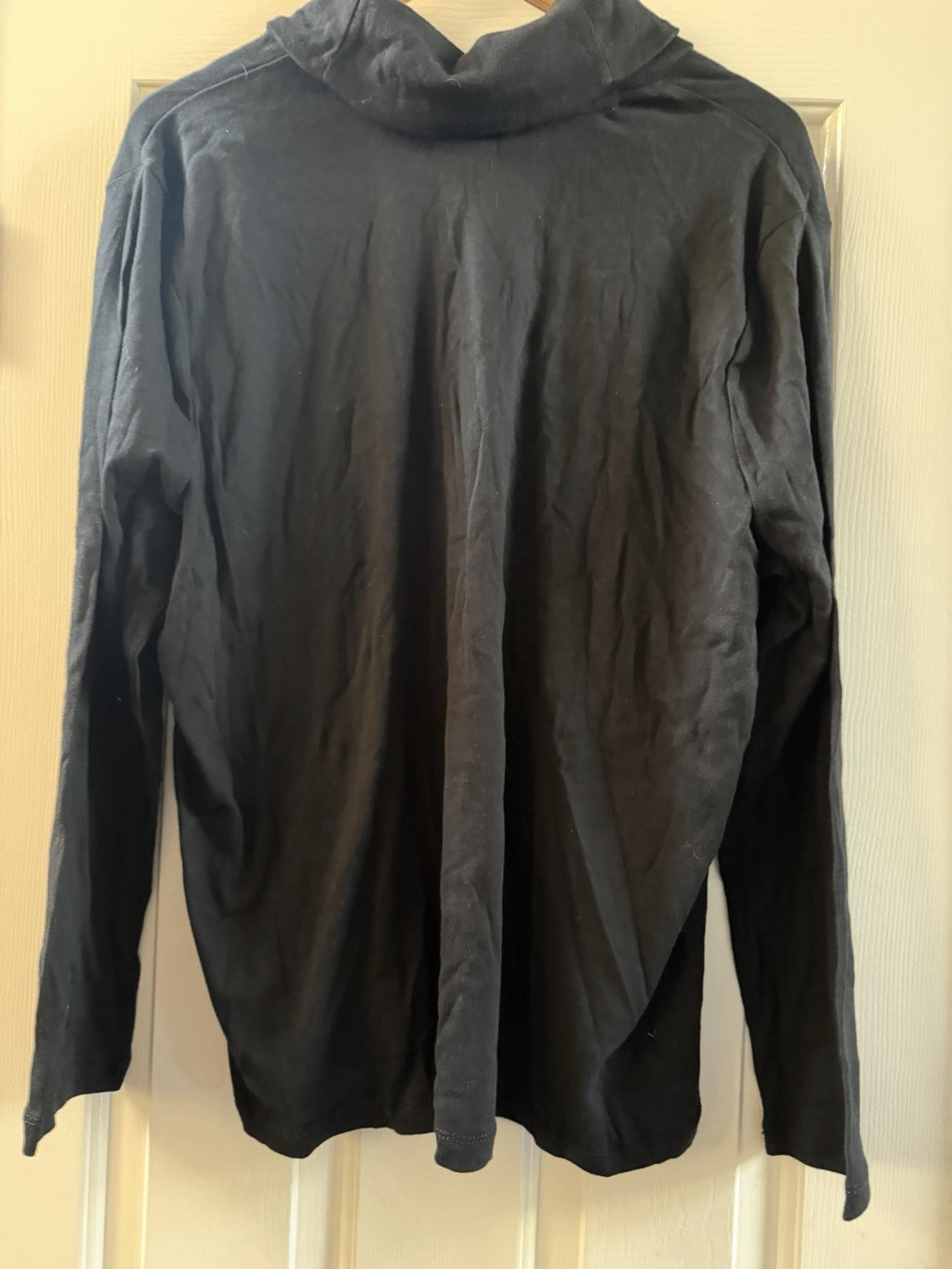 CHAPS Classics Men’s 3X Long Sleeve Mock Neck Pullover Shirt Black 100% Cotton