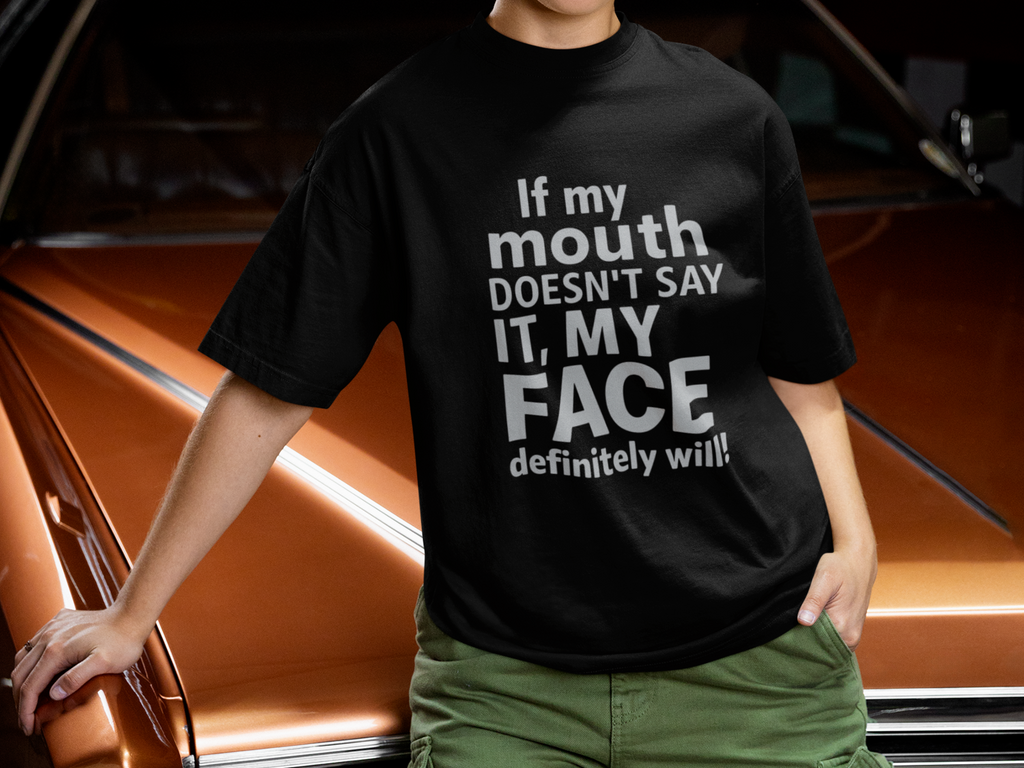 If My Mouth Doesn’t Say It Funny Quote Shirt Sarcasm Light Grey Unisex Tee
