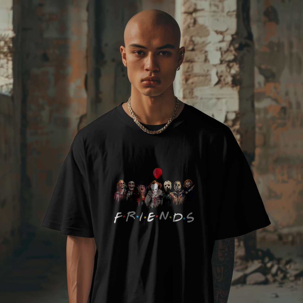 Friends Horror Parody Shirt Slasher Icons Funny Graphic T-Shirt