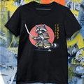 Samurai Raccoon T-Shirt Japanese Tanuki Bushido Katana Ninja Graphic Tee