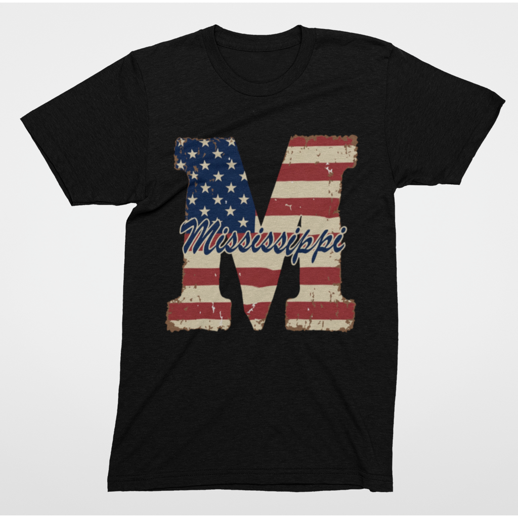 Mississippi American Flag T-Shirt – Retro State Pride Graphic Tee