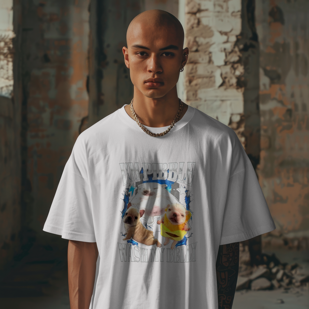 I’m Pibble Wash My Belly Funny Pitbull Dog Lover T-Shirt