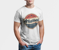Arkansas Vintage Badge T-Shirt – Retro Arkansas Flag Graphic Tee