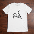Sleeping Bird T-Shirt | Minimalist Line Art Graphic Tee | Cute Animal Design