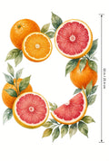 4pcs 10in Citrus Orange Grapefruit Fruit Collage DTF Transfer