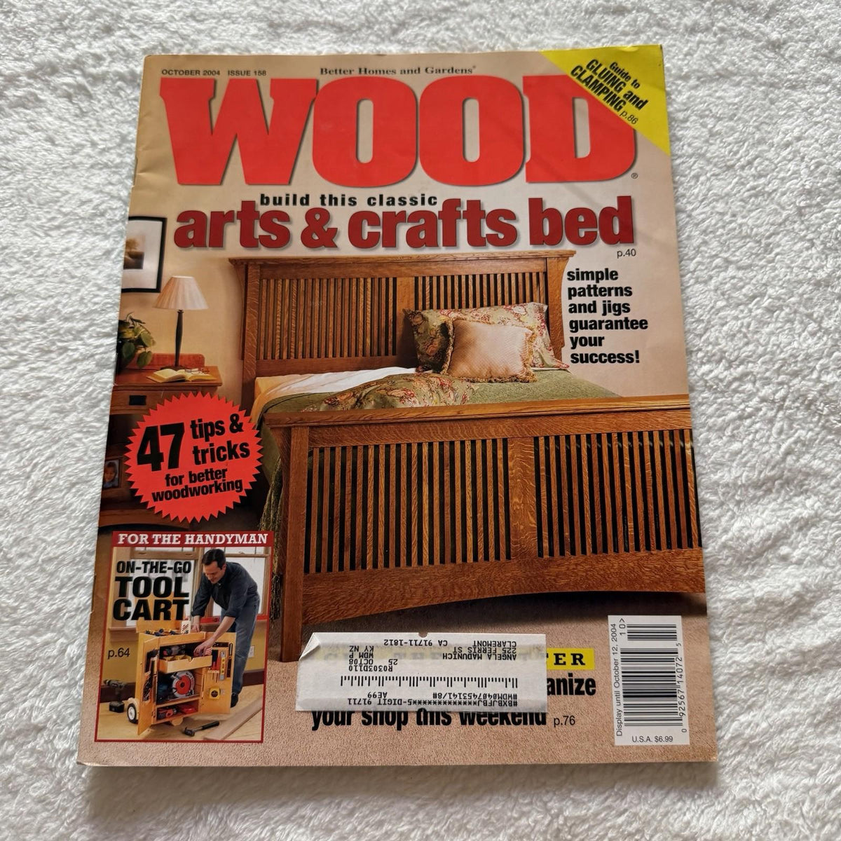 Vintage WOOD Magazine Issue 158 October 2004 - Arts & Crafts Bed Plans