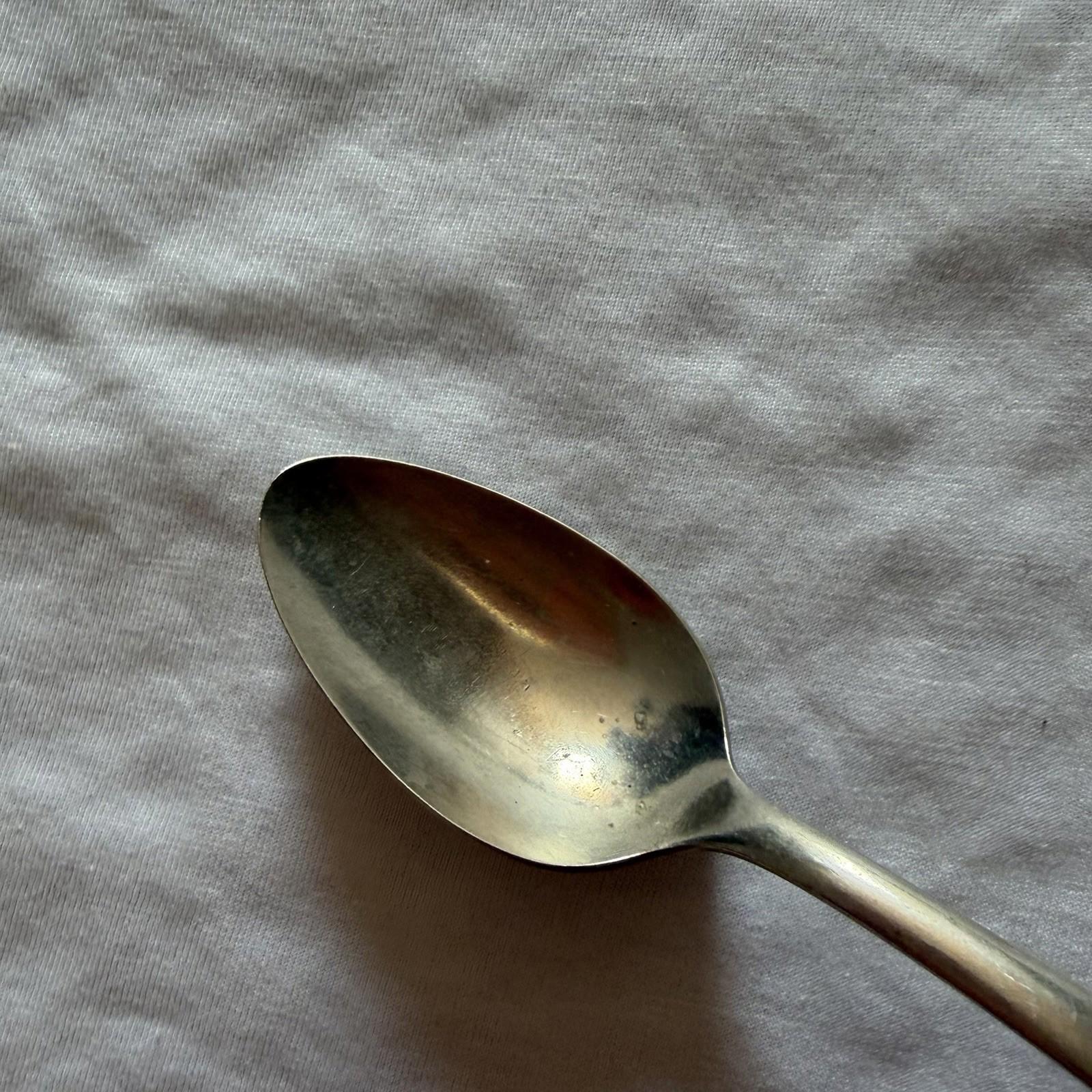 Vintage O.V.B. Solid Nickel Silver Teaspoon Free Shipping