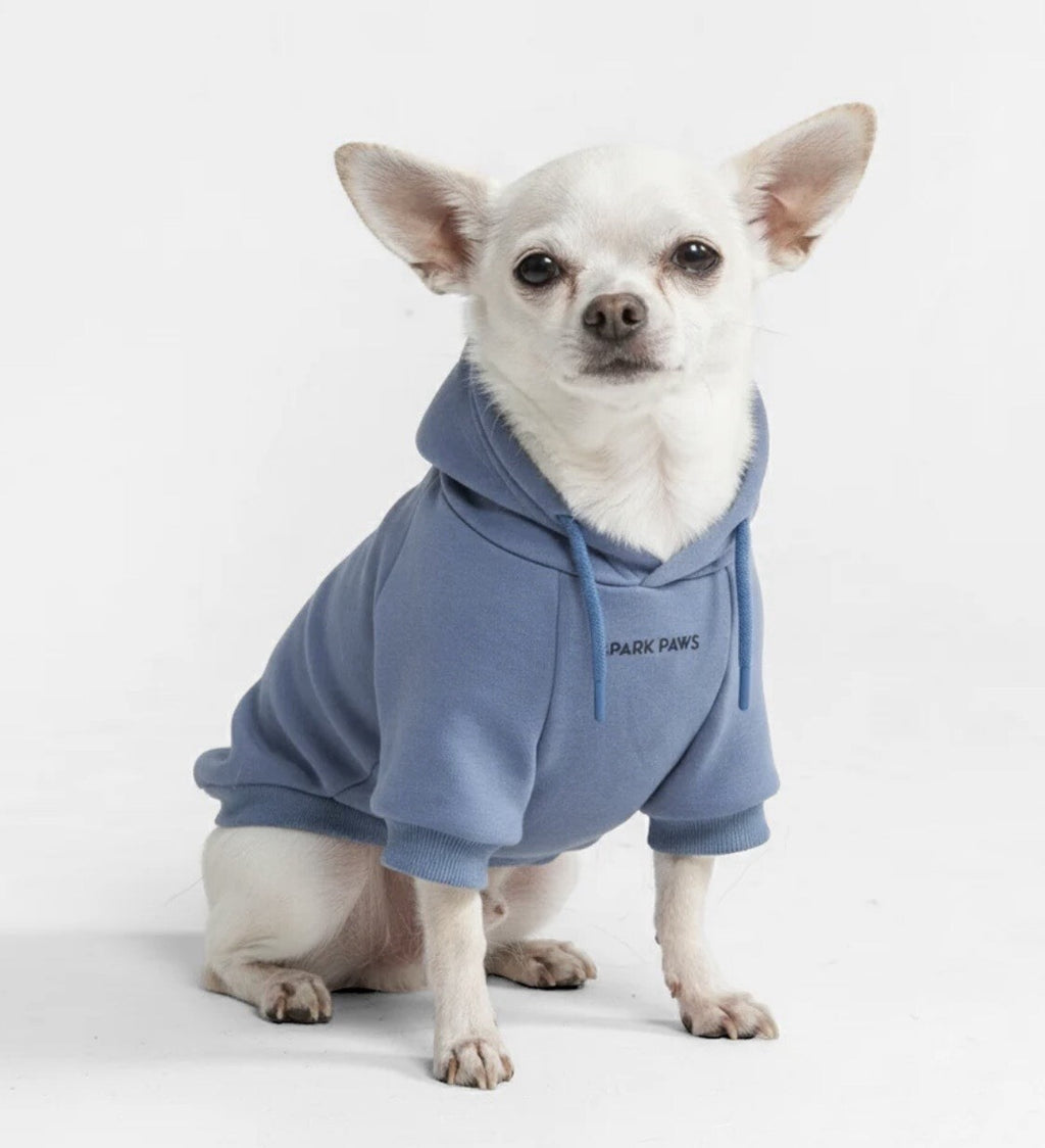 Spark Paws Dog Hoodie 3XL Blue Fleece Lined Pullover Pet Sweatshirt Pocket NWT