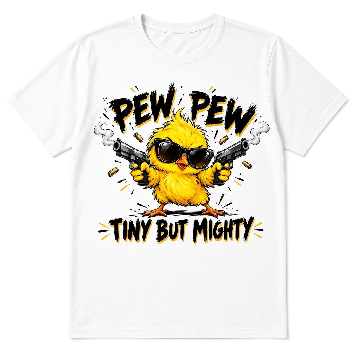 Pew Pew Tiny But Mighty DTF Transfer 10" Pk4 Chick Heat Press