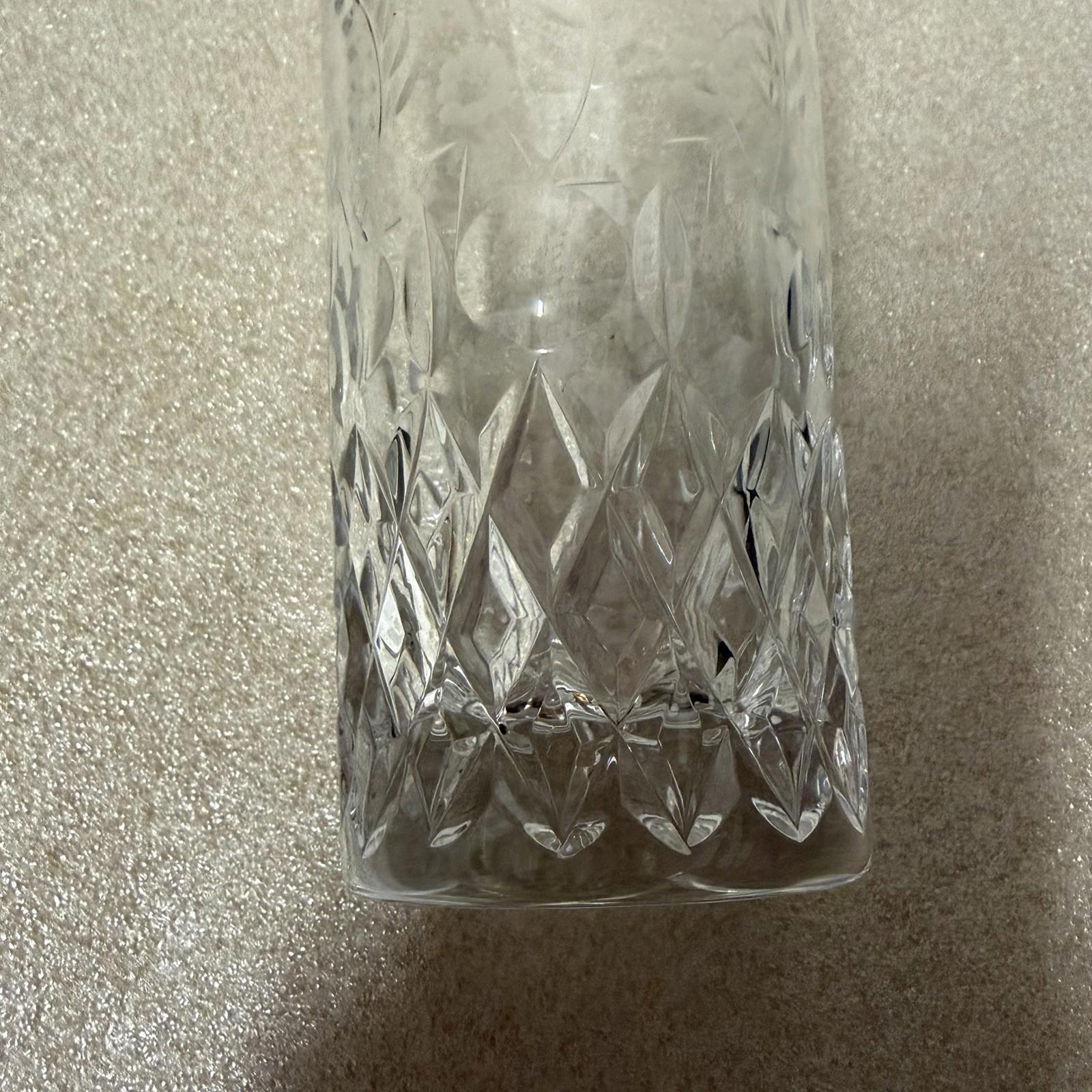 Vintage Rogaska Crystal Gallia Highball Glasses 5 3/8” Crystal Set of 2